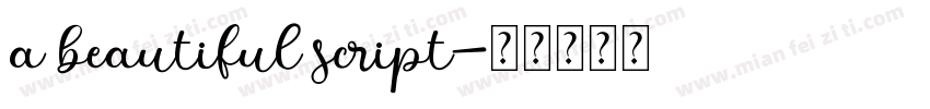 a beautiful script字体转换